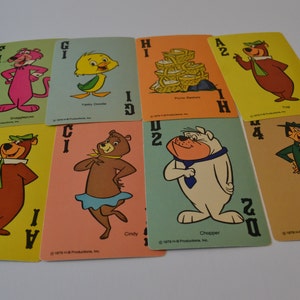 Vintage Small Kids Childrens Yogi Bear Animal Rummy Card Game Assorted Lot of 10