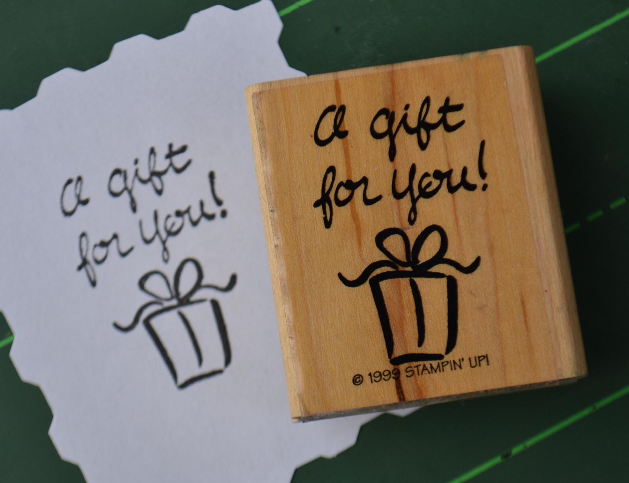 ヴィンテージ スタンピンアップ ギフト フォー ユー 木製マウント ゴム