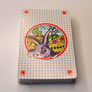 Vintage Kaninchen-Häschen-Tierlot von 25 Spielkarten Ephemera