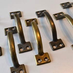 Salvaged Vintage Cabinet Drawer Metal Handle Knob Pull Hardware