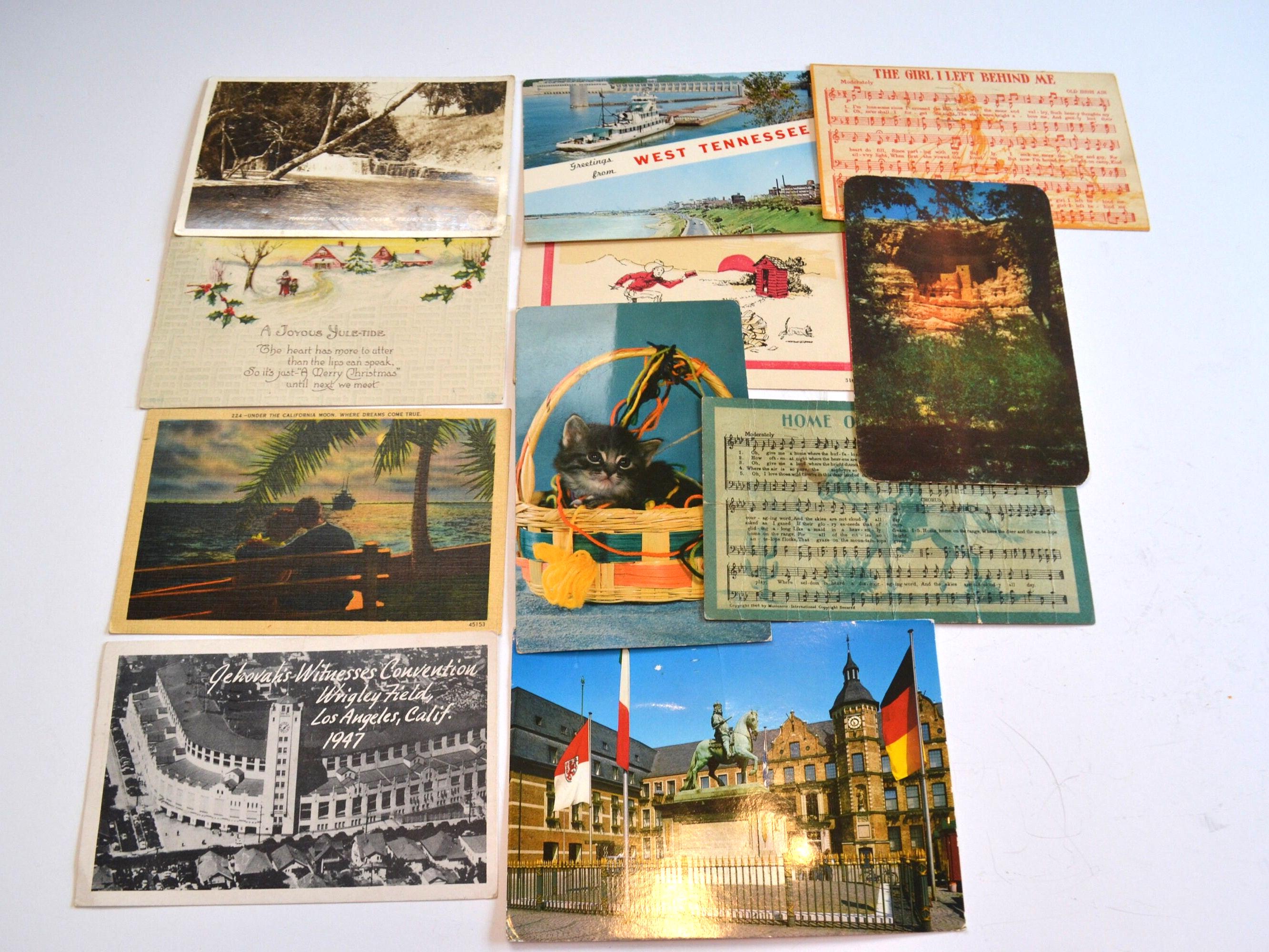 Vintage Ephemera Memory Iconic Souvenir Travel Postcards - Assorted Lot of 12