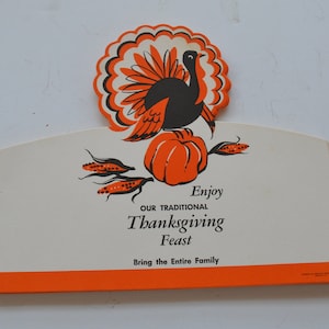 Vintage Genieße Erntedankfest Restaurant Papier Tischkartenkarte Werbung Ephemera - 2er-Set