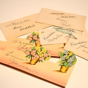 Etichette regalo vintage, usate, per tutte le occasioni, biglietti, assortiti, lotto di 6