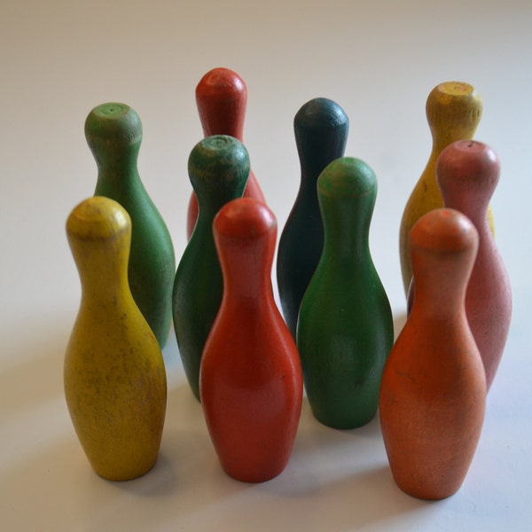 Wood Bowling Pin Etsy