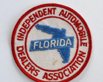 Reclaimed Vintage Florida Independent Automobile Dealers Association Embroidered Applique Patch