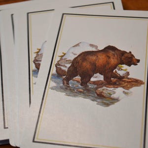 Lote de 25 cartas de baralho vintage Bear Bears Ephemera