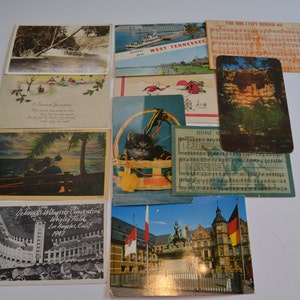 Vintage Ephemera Memory Iconic Souvenir Travel Postcards - Assorted Lot of 12