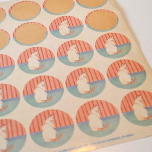 Vintage 1988 Huidig Dieren Huisdieren Katten Vel stickers