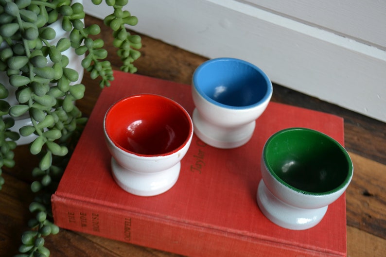 Vintage Colorful Kitchen Kitschy Egg Cup Holder Desktop Desk Organizer