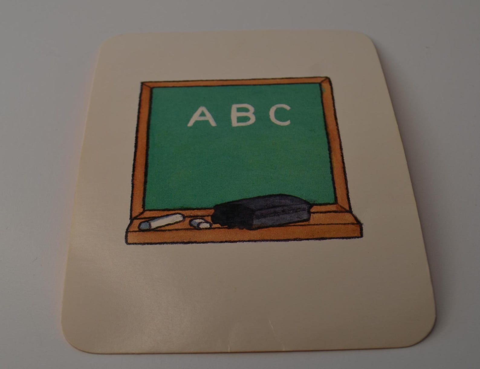 Vintage 1989 Language Development Flashcard Flash Card Image Picture