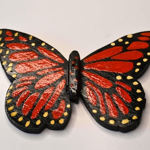 Vintage Wood Wall Hanging Monarch Butterfly