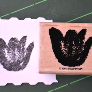 Vintage Tulip Flower Floral Wood Mounted Rubber Stamp