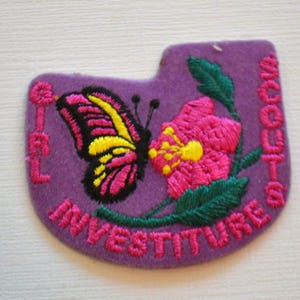 Vintage Girl Scouts Investitur Gesticktes Aufnäher Abzeichen
