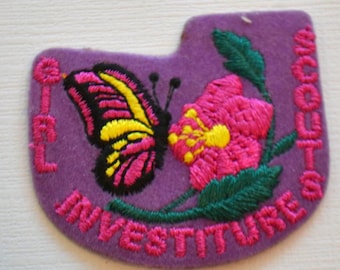 Vintage Girl Scouts Investitur Gesticktes Aufnäher Abzeichen