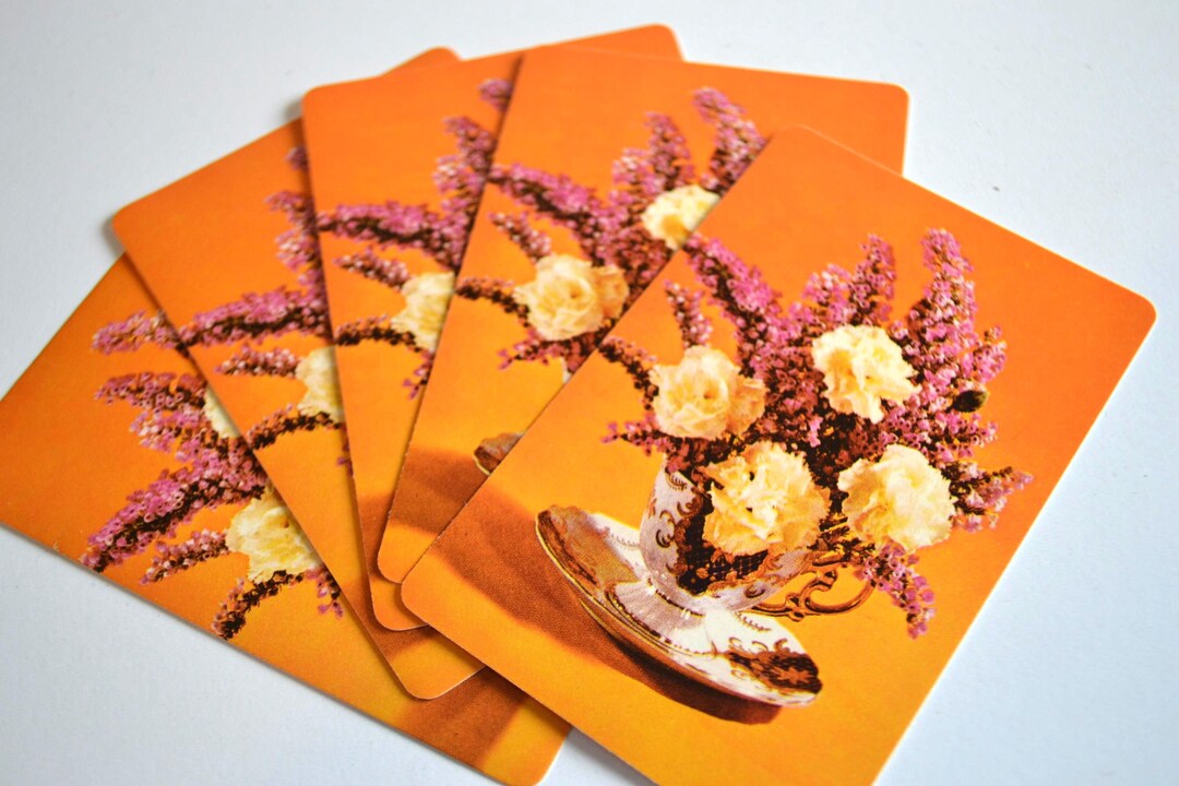 Vintage Flowers Floral Playing Cards Ephemera Lot of 25 Cards - Etsy