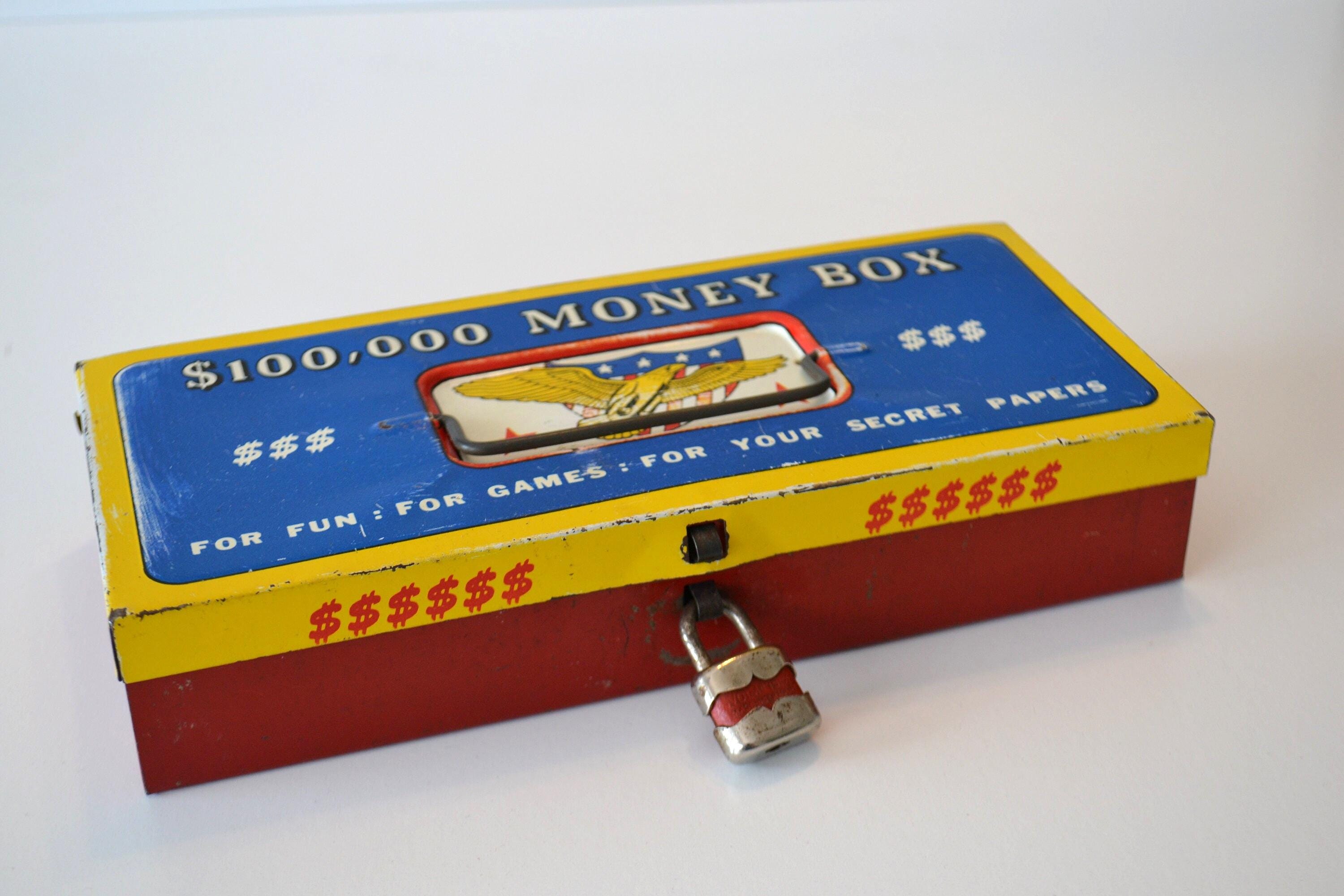 30s vintage MONEY BOX SAVE AND SMILE 貯金箱 Vintage Childrens Kids Metal Rectangle Money Box Savings Bank - Etsy