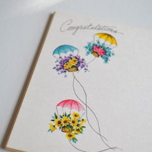 Tarjetas de felicitación vintage con notas adhesivas, juego de 5