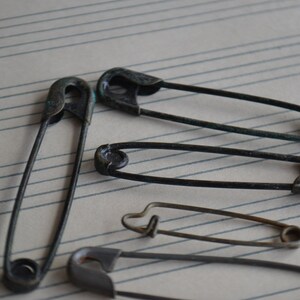 Black Safety Pins Pear Shaped, Pack of 50/100, Craft Supplies