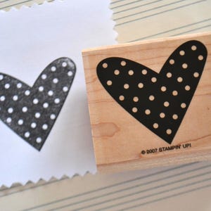 Vintage Heart Wood Mounted Rubber Stamp