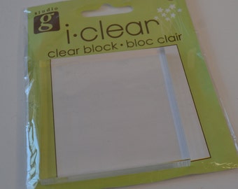 Studio G Clear Acrylic Square Stamping Block