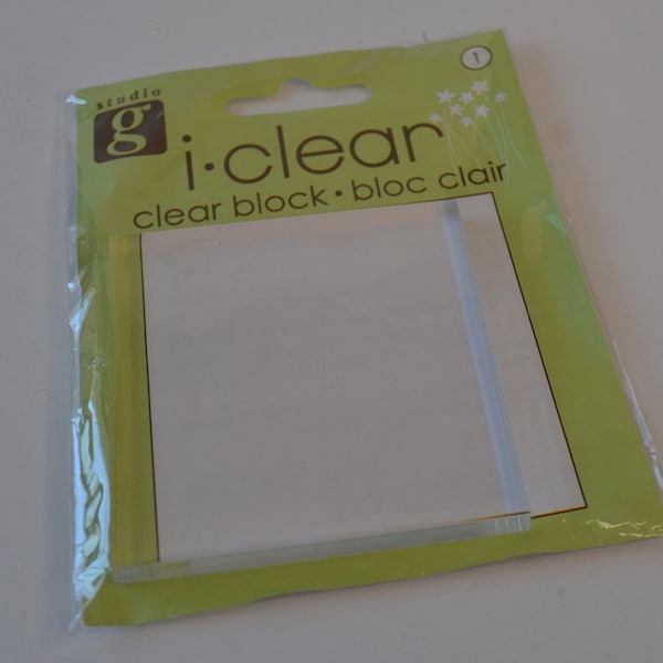 Studio G Clear Acrylic Square Stamping Block