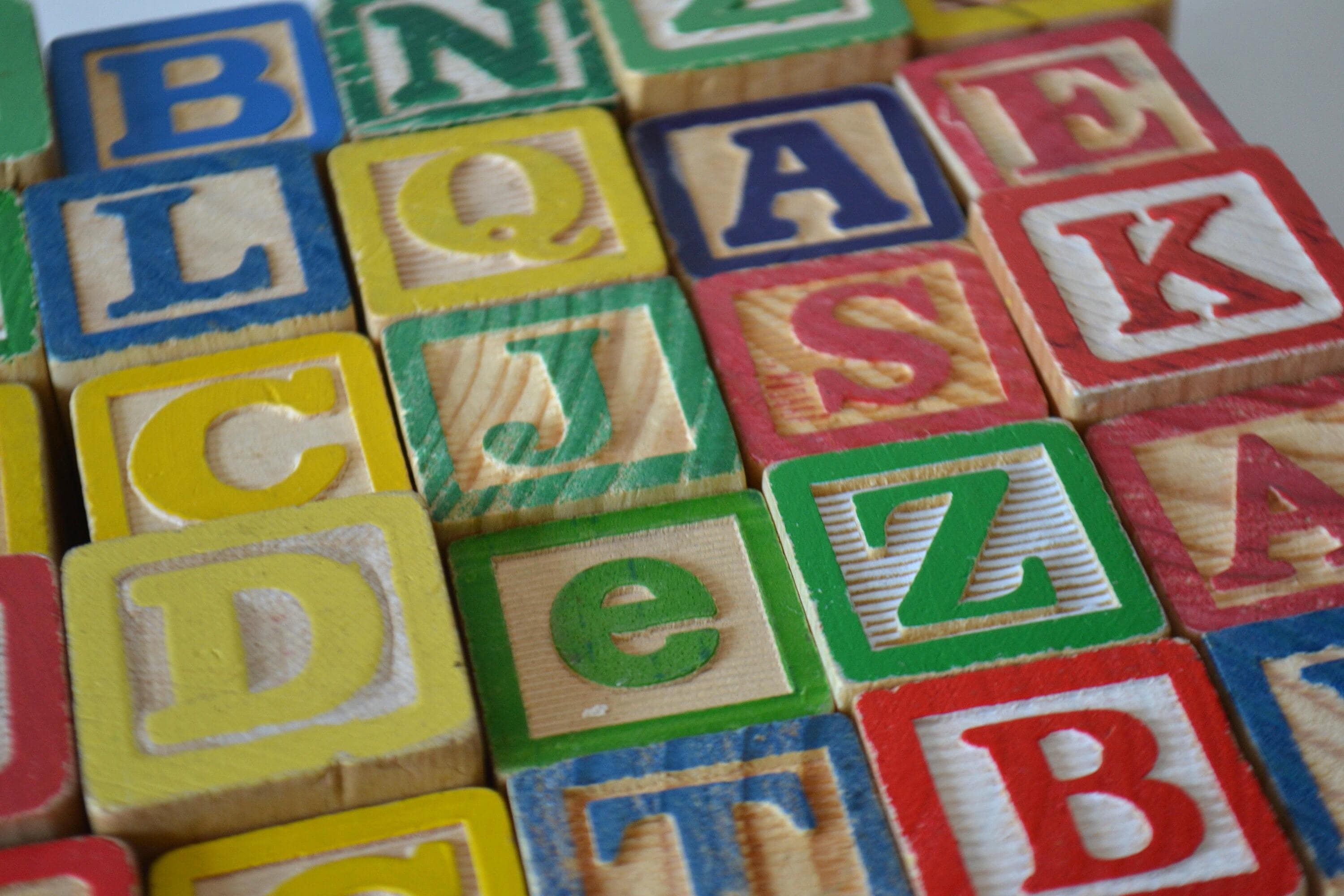 Vintage Assorted Childrens Kids Alphabet Wood Block Letter Initial