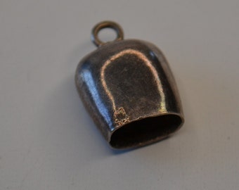 Vintage Silver Capri Cow Bell Jewelry Charm