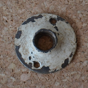 Antique Vintage Metal Painted Chippy Decorative Door Handle Decor Escutcheon Hardware Round Circle