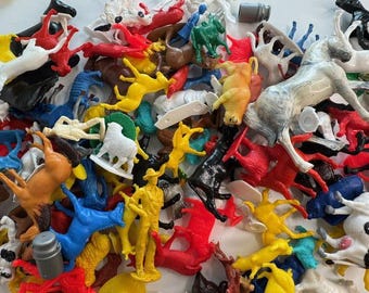 1960 年代のビンテージ プラスチック製おもちゃの動物 - Etsy 日本