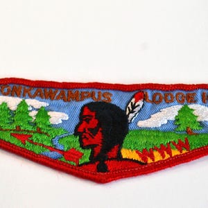 Vintage Girl Boy Scout Indian Tonkawampus Camp Gesticktes Aufnäher Abzeichen