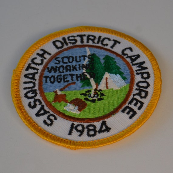 Reclaimed Vintage Boy Cub Scouts Sasquatch Distri… - image 1