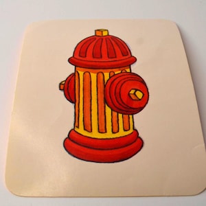 Vintage 1989 Taalontwikkeling Flashcard Flash Card Afbeelding Afbeelding - Brandkraan