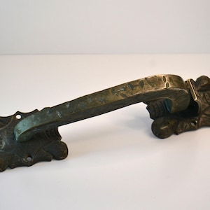 Antique Dark Hammered Heavy Metal Door Hardware Handle Pull