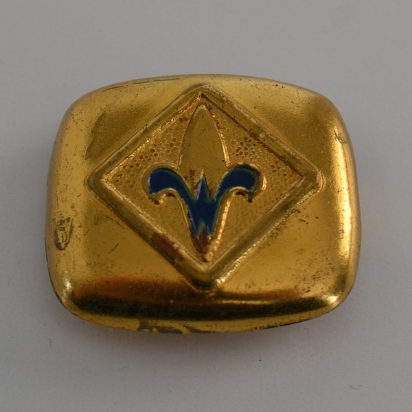 Vintage Boy Scouts Cub Scouts Brass Metal Tie Clip Handkerchief Slider