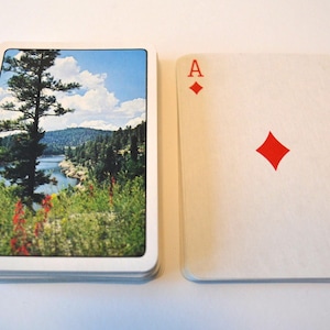 Vintage Outdoor Mountain Lake Nature Karty do gry Ephemera Lot 4