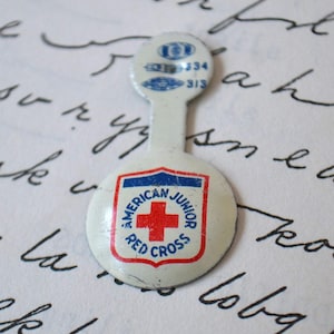 Vintage Red Cross Pin - Etsy