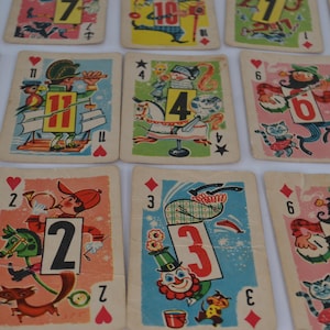 Vintage Whitman Character Childrens Kids Game Cards Lot of 11