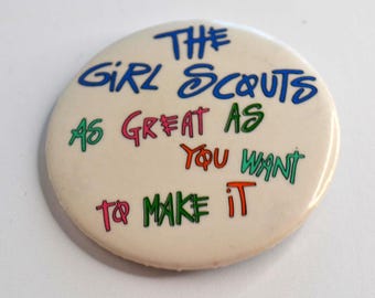 Botón de pin vintage de las Girl Scouts