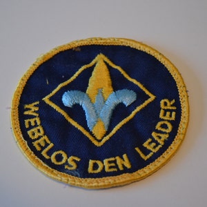 Reclaimed Boy Cub Scouts Webelos Den Leader Camporee Badge Patch