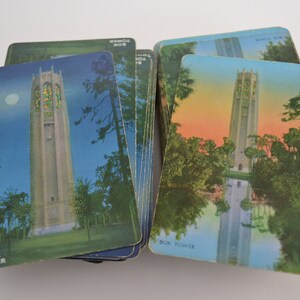 Vintage Assorted Bok Tower Florida Lot von 25 Spielkarten Ephemera