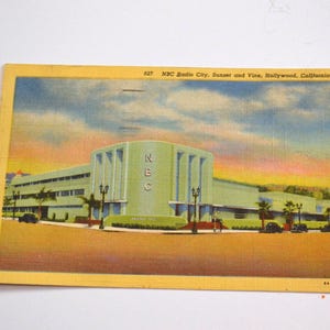 Vintage Ephemera Memory Iconic Souvenir NBC Radio City Hollywood California Travel Postcard