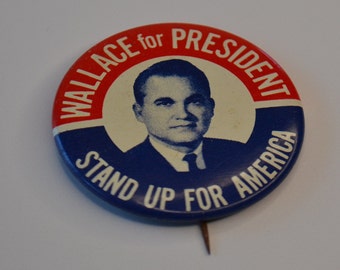 Vintage Wallace President Presidential Candidate Campaign Vote Voting Pin Pinback Button