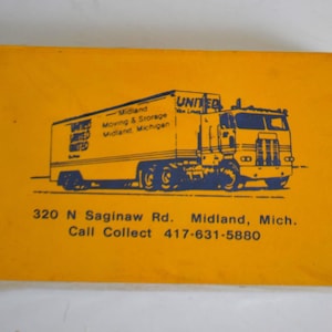 Vintage United Trucking Freight Hauling Moving Company Michigan Deck of Playing Cards