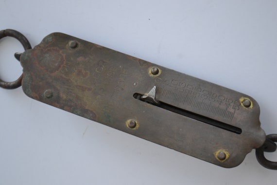 Antique Vintage Hanging Metal Measuring Weighing Scale 50 Lb. - Etsy