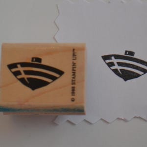Vintage Toy Top Wood Mounted Rubber Stamp