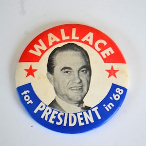 Vintage Wallace President Presidential Candidate Campaign Vote Voting Pin Pinback Button
