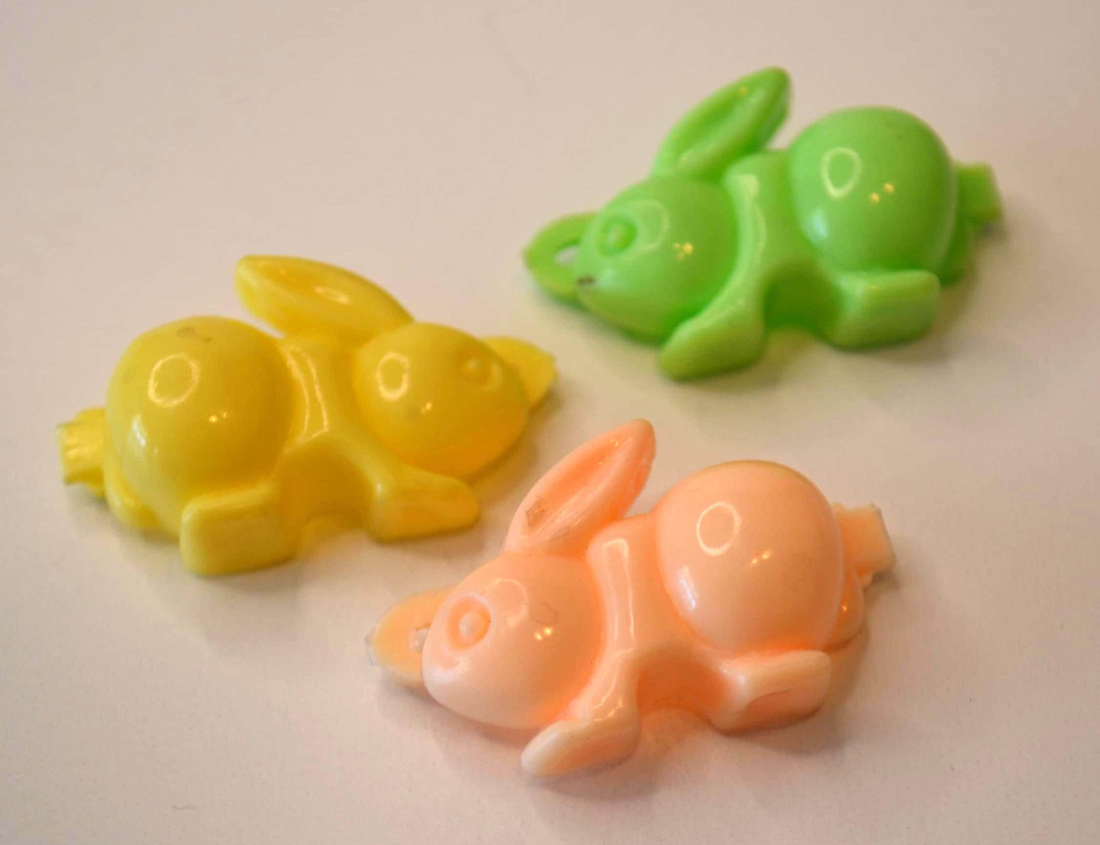 WEEKENDS うさぎ ヴィンテージバレッタ ヴィンテージ ウサギ うさぎ ヘアアクセサリー バレッタ 3個セット
