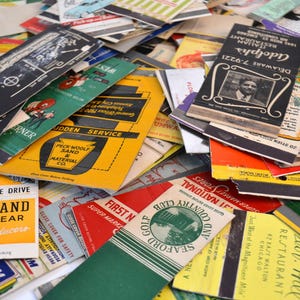 Vintage Empty Used Matchbooks Assorted Lot of 50