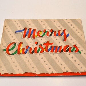 Cartão de felicitações de Natal vintage retrô Feliz Natal
