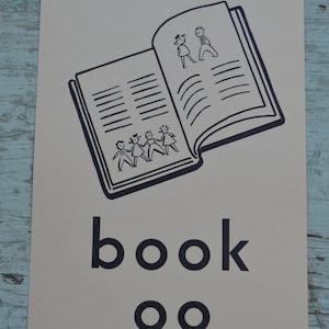 Vintage 1950er Jahre Lern-Phoniken Großes Bild-Karteikarte-Buch